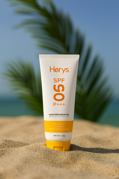 Herys 1% Hyaluronic Sunscreen Aqua Gel SPF 50 PA++++ , 50Gm