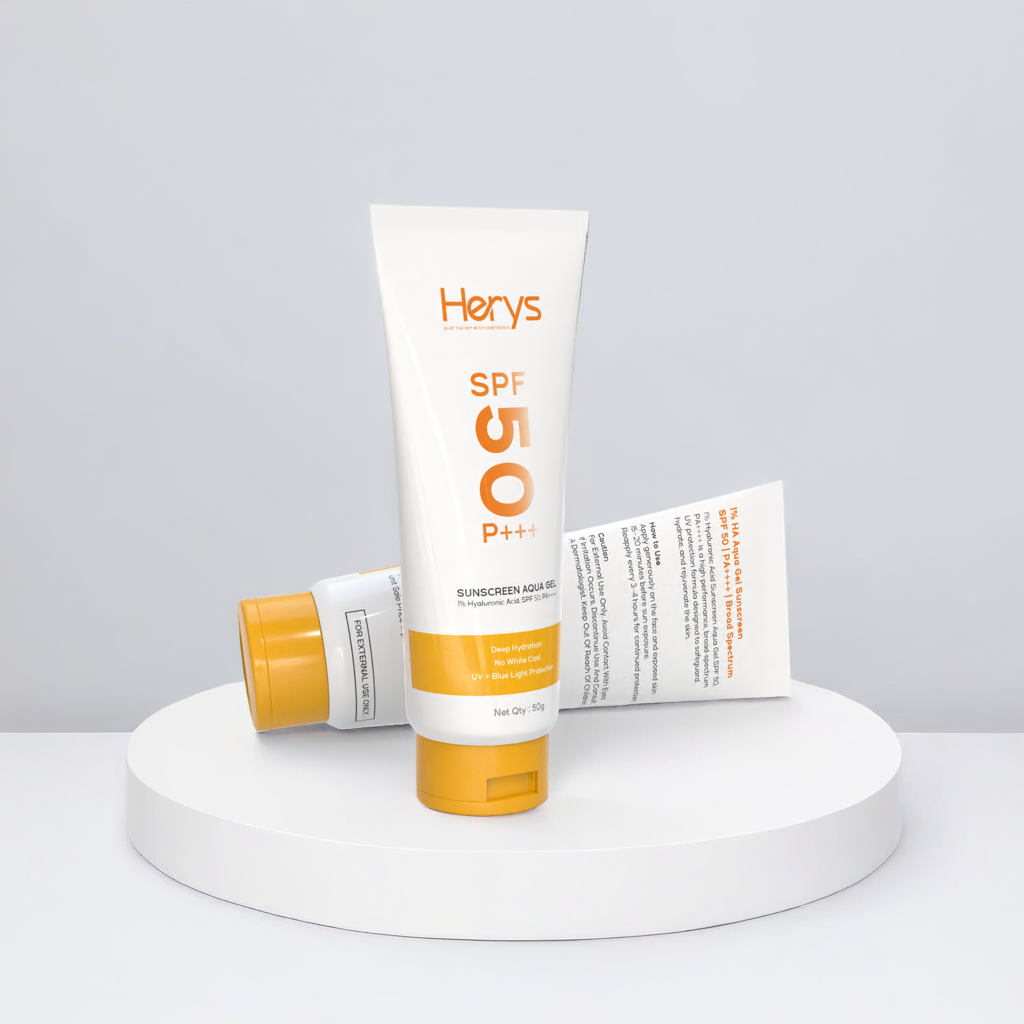 Herys 1% Hyaluronic Sunscreen Aqua Gel SPF 50 PA++++ , 50Gm